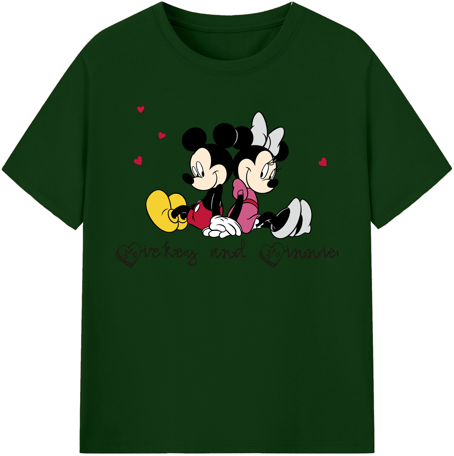 （画像用） ミッキーマウス Mickey Mouse 綿100％半袖Tシャツ（フロントプリント）